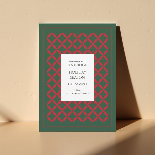 Placa de Férias Moderna do Meio século Vermelho Ve (Criador carregado)