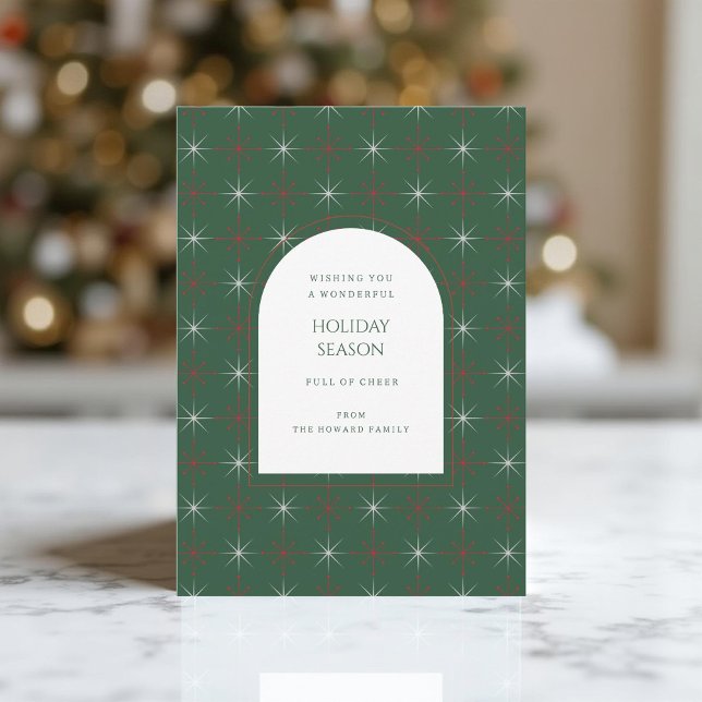 Placa de Férias Moderna do Meio século Vermelho Ve (Criador carregado)