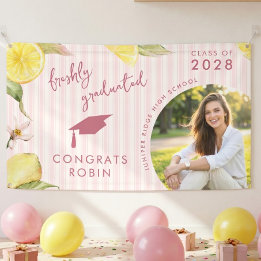 Placa de Festa de Formatura de Limão Recém-Formado
