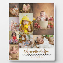 placa de foto de bebê fofo - 9 fotos e texto perso