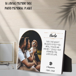 Placa de Foto de Cachorro em Memória Carinhosa – P