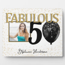Placa de Fotografia Dourada Gelam Preta 50 e Fabul