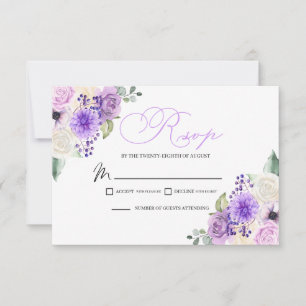 Placa de gabinete RSVP de Casamento de Mola Floral
