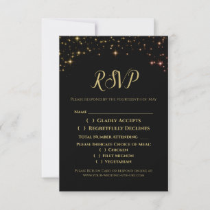 Placa de Gabinete RSVP de Casamento Dourado do Spa
