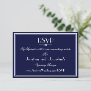Placa de Gabinete RSVP do Site de Casamento Chic M