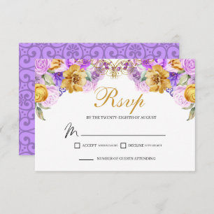 Placa de gabinete RSVP Floral Elegante Lilac e Dou