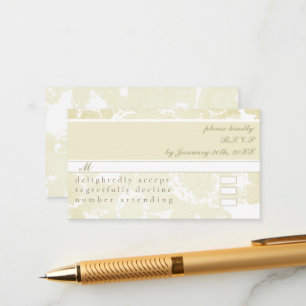 Placa de gabinete RSVP(w/White em convites brancos