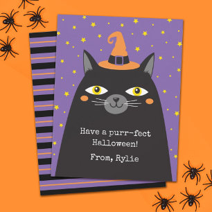 Placa de Gato Preto Halloween