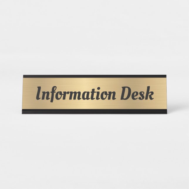 Placa de Identificação da Mesa de Informações (Frente)