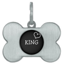 Placa de Identificação de Pet Moldura Coração Pret