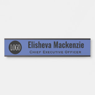 Placa de identificação de porta de escritório com