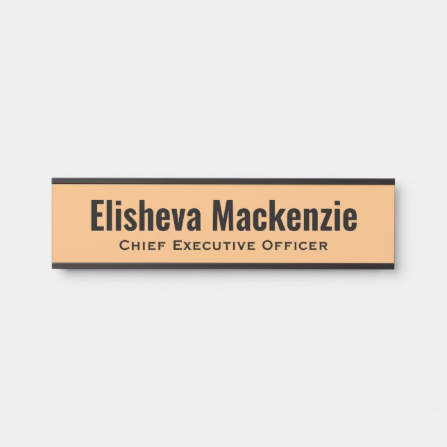 Placa de Identificação de Porta de Escritório Lara (Frente)