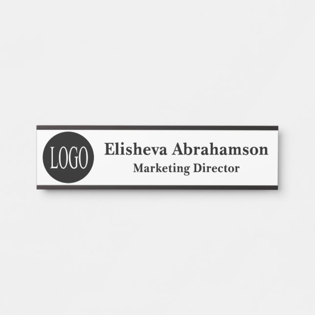 Placa de Identificação de Porta de Escritório Prof (Frente)