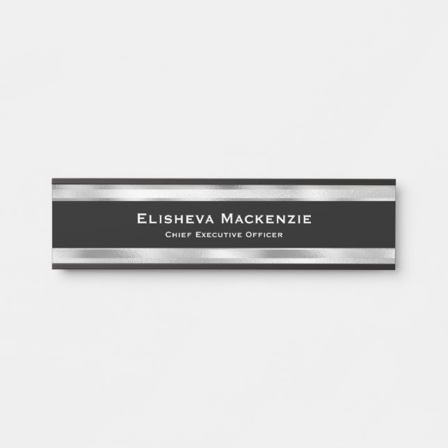 Placa de identificação de porta de escritório prof (Frente)