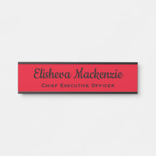 Placa de Identificação de Porta de Escritório - Ve
