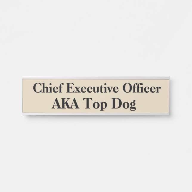 Placa de Identificação de Porta Pendurada para CEO (Frente)
