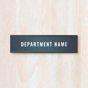 Placa de Identificação do Departamento na Porta