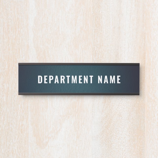 Placa de Identificação do Departamento na Porta (Frente)