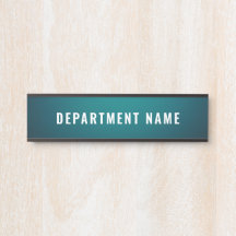 Placa de Identificação do Departamento na Porta
