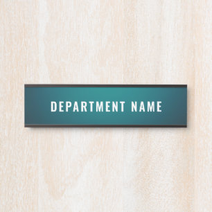 Placa de Identificação do Departamento na Porta