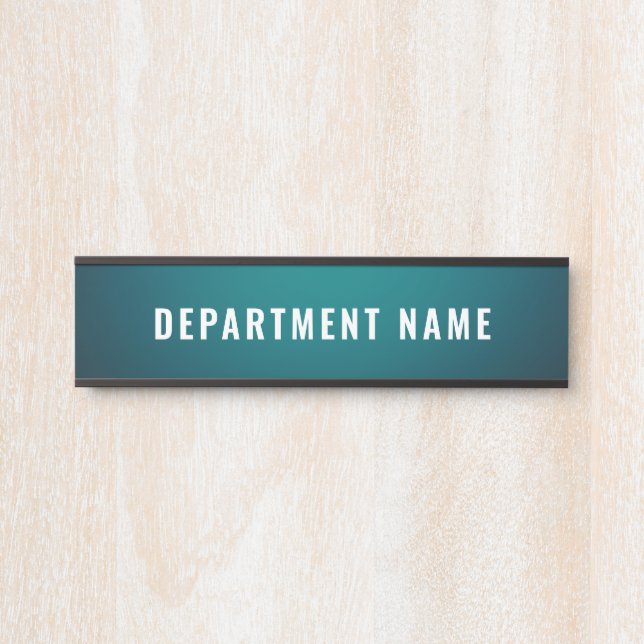 Placa de Identificação do Departamento na Porta (Frente)