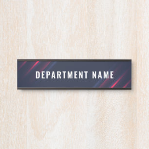 Placa de Identificação do Departamento na Porta