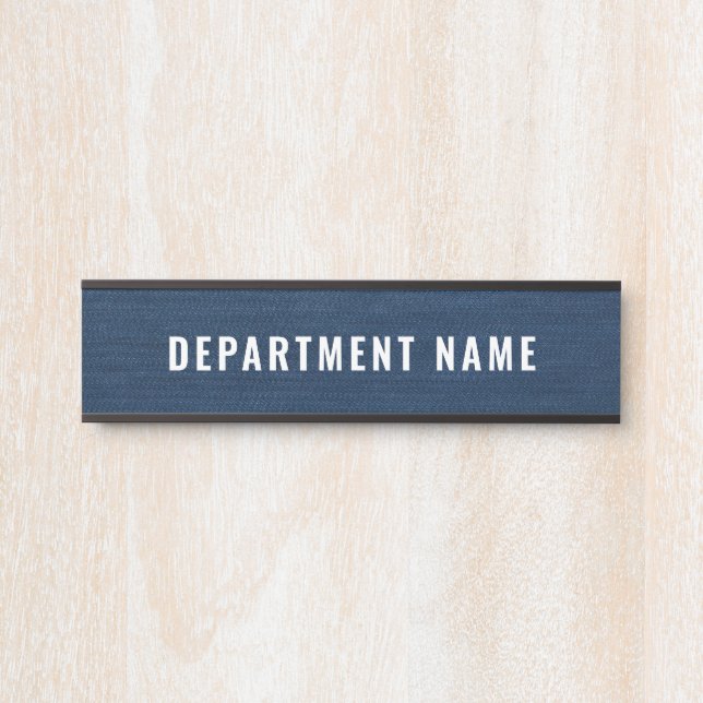 Placa de Identificação do Departamento na Porta (Frente)