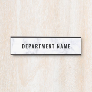 Placa de Identificação do Departamento na Porta
