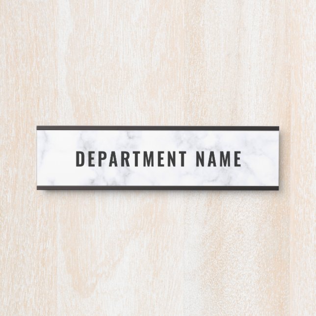 Placa de Identificação do Departamento na Porta (Frente)