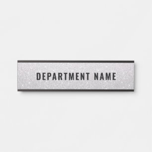 Placa de Identificação do Departamento na Porta
