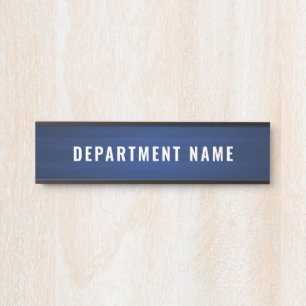 Placa de Identificação do Departamento na Porta