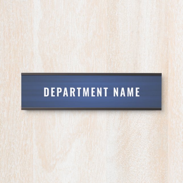 Placa de Identificação do Departamento na Porta (Frente)