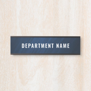 Placa de Identificação do Departamento na Porta