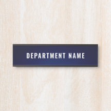 Placa de Identificação do Departamento na Porta