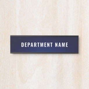 Placa de Identificação do Departamento na Porta
