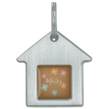 Placa de Identificação Floral Groovy para Pet