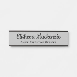 Placa de Identificação para Porta de Escritório - 