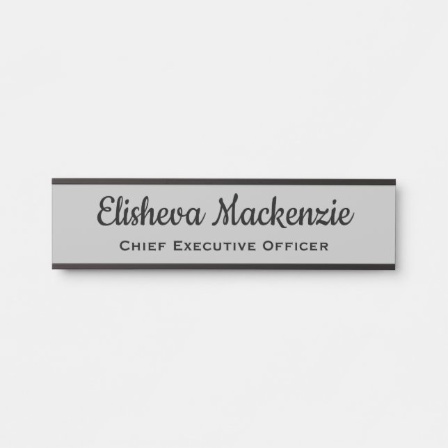 Placa de Identificação para Porta de Escritório -  (Frente)
