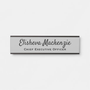 Placa de Identificação para Porta de Escritório -