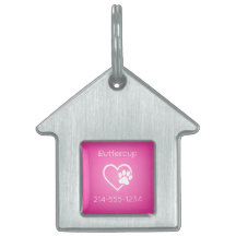Placa de Identificação Personalizada Rosa para Cac