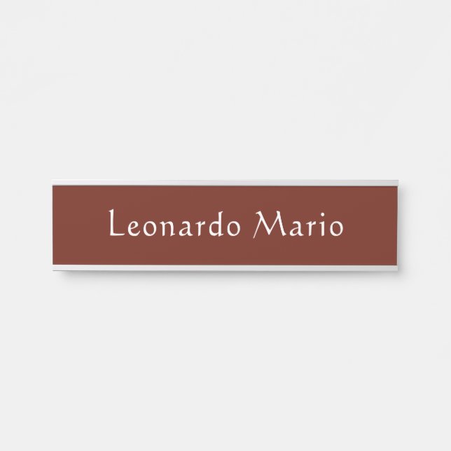 Placa de identificação profissional para porta de  (Frente)