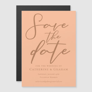 Placa de Imã salve a data Mínima de Verão Peach