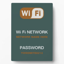 Placa de Informações de Senha de Rede WiFi Persona