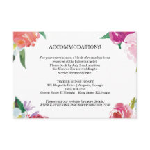 Placa de Inserção de Casamento Floral Moderno de A