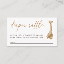 Placa de inserção de convite para Raffle de Fralda