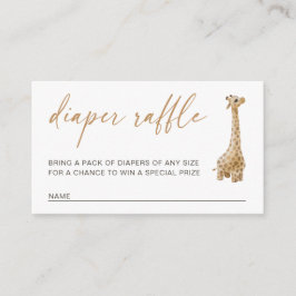 Placa de inserção de convite para Raffle de Fralda