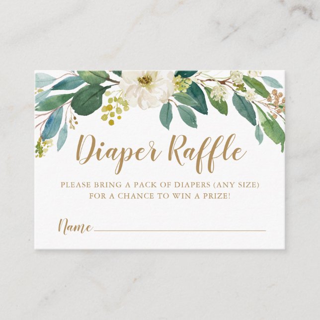 Placa de inserção de Raffle Fralda verde (Frente)