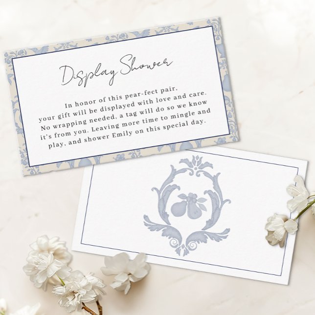 Placa de inserção do Chá de exibição de cor azul p (Display Shower Card)