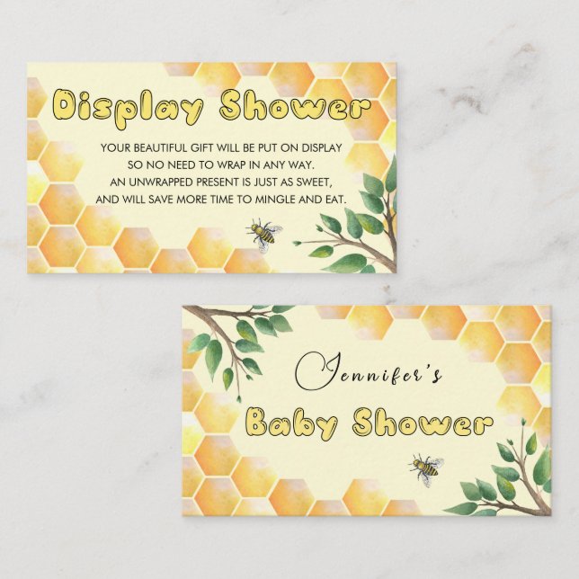 Placa de inserção do Chá de fraldas de exibição (Frente/Verso)