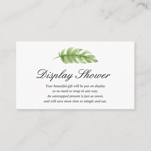 Placa de inserção do Chá de fraldas de exibição (Frente)